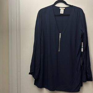 Michael Michael Kors cover up.  Navy blue.  NWT.  Sz large